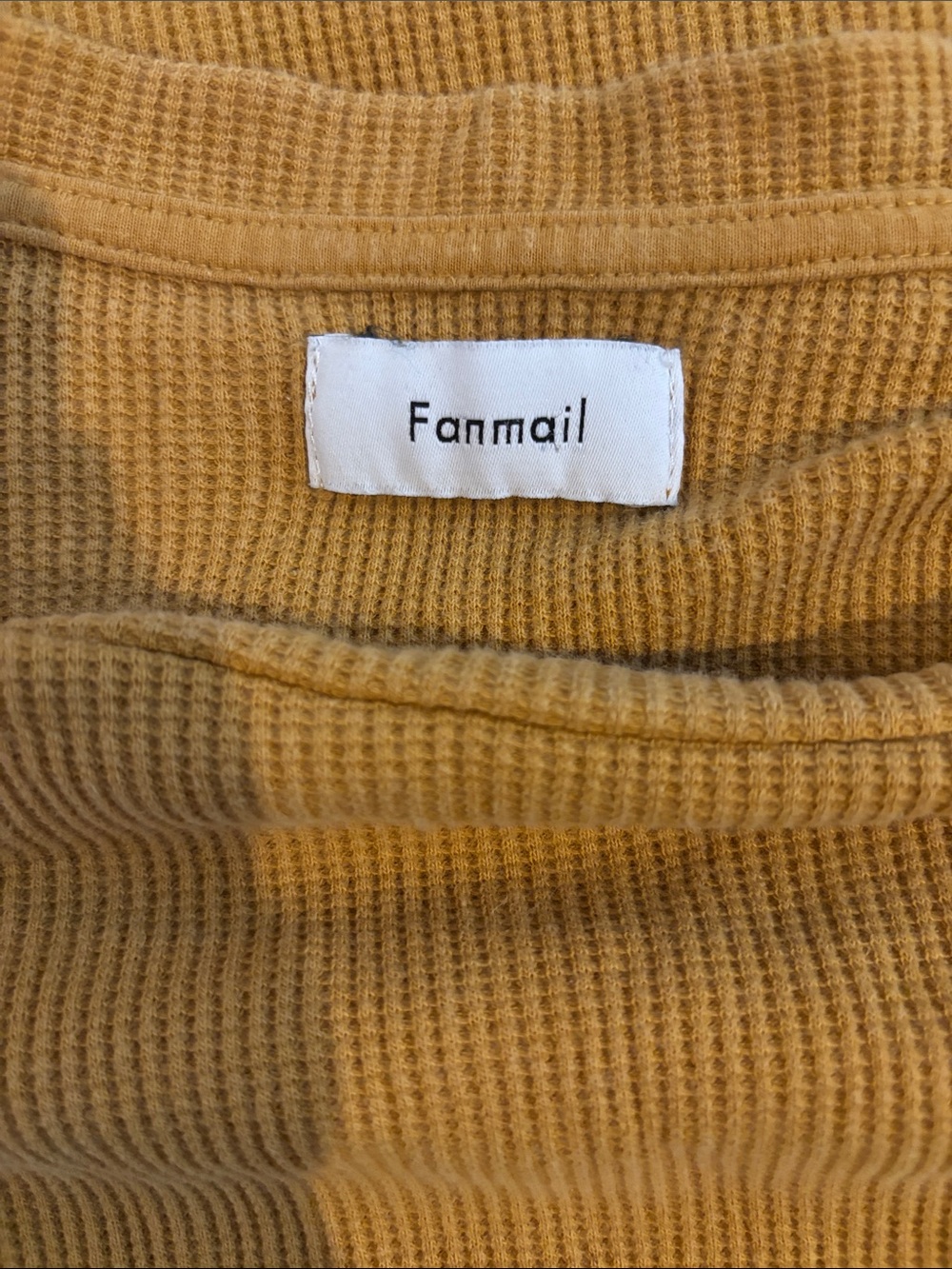 Fanmail Mustard Ribbed Short Sleeve Top - Picture 4 of 4